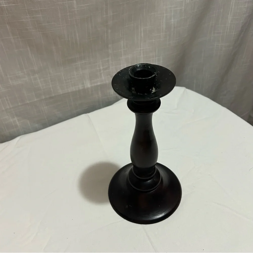 Pottery Barn wooden candle holder